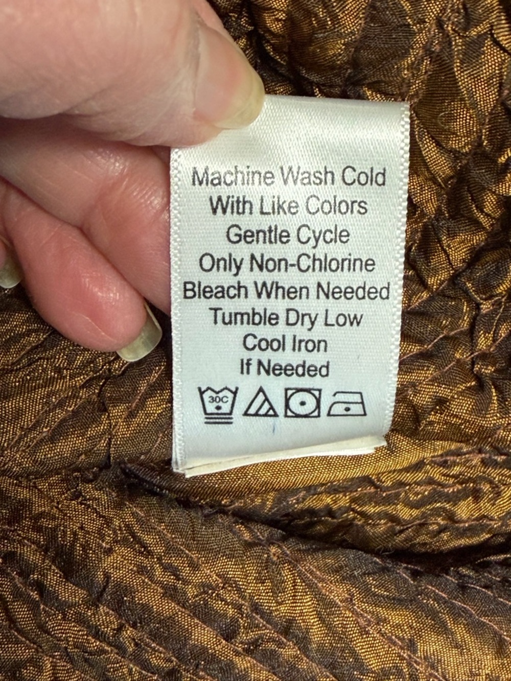 Coldwater Creek Metallic Bronze Textured Vest -medium - Picture 15 of 16